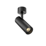 tubular 60 surface mount adjustable black with black baffle