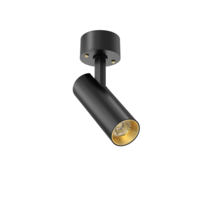 tubular 40 surface mount adjustable black with gold baffle