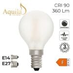 ZIK017 4W27E27F Golfball G45 Frosted 4W 2700K E27