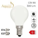 ZIK017 4W27E27O Golfball G45 Porcelain 4W 2700K E27