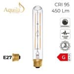 ZIKD062 6W22E27C Tube T30 185mm Clear 6W 2200K E27